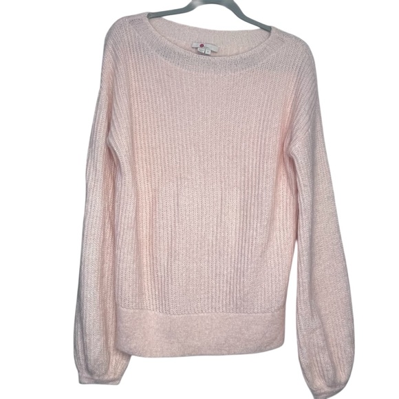 Boden Francesca Light Pink Fuzzy Balloon Sleeve Mohair Sweater Girly Feminine - Picture 6 of 10